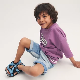 Buty dla chłopców - Reserved Reserved - Sandały na rzepy - Niebieski - grafika 1