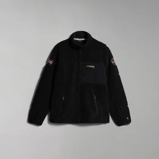 Męska BLUZA POLAROWA NAPAPIJRI YUPIK FZ 3 BLACK 041 NP0A4GNT0411 – Czarny - Bluzy męskie - miniaturka - grafika 1
