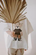 Koszulki dla chłopców - T-shirt oversize Tony Teddy cream - miniaturka - grafika 1
