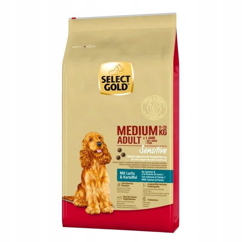 SELECT GOLD Sensitive Adult Medium Łosoś i ziemniaki 12 kg