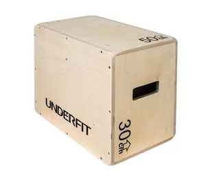 Skrzynia drewniana plyometryczna UNDERFIT 50x40x30 cm - Pozostały sprzęt i akcesoria do ćwiczeń - miniaturka - grafika 1
