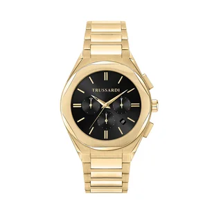 Zegarek Zegarek Trussardi R2453156001 Złoty - Zegarki męskie - miniaturka - grafika 1
