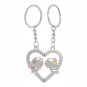 Breloki - Brelok na walentynki, Dla Par, Serce, Pocałunek, Na magnes - miniaturka - grafika 1