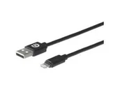 Kable USB - Kabel USB eSTUFF Lightning USB A M/M 1m Czarny ES80110-BLACK - miniaturka - grafika 1
