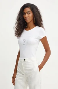 Guess t-shirt damski kolor biały W4BI41 KA0Q1 - Koszulki sportowe damskie - miniaturka - grafika 1