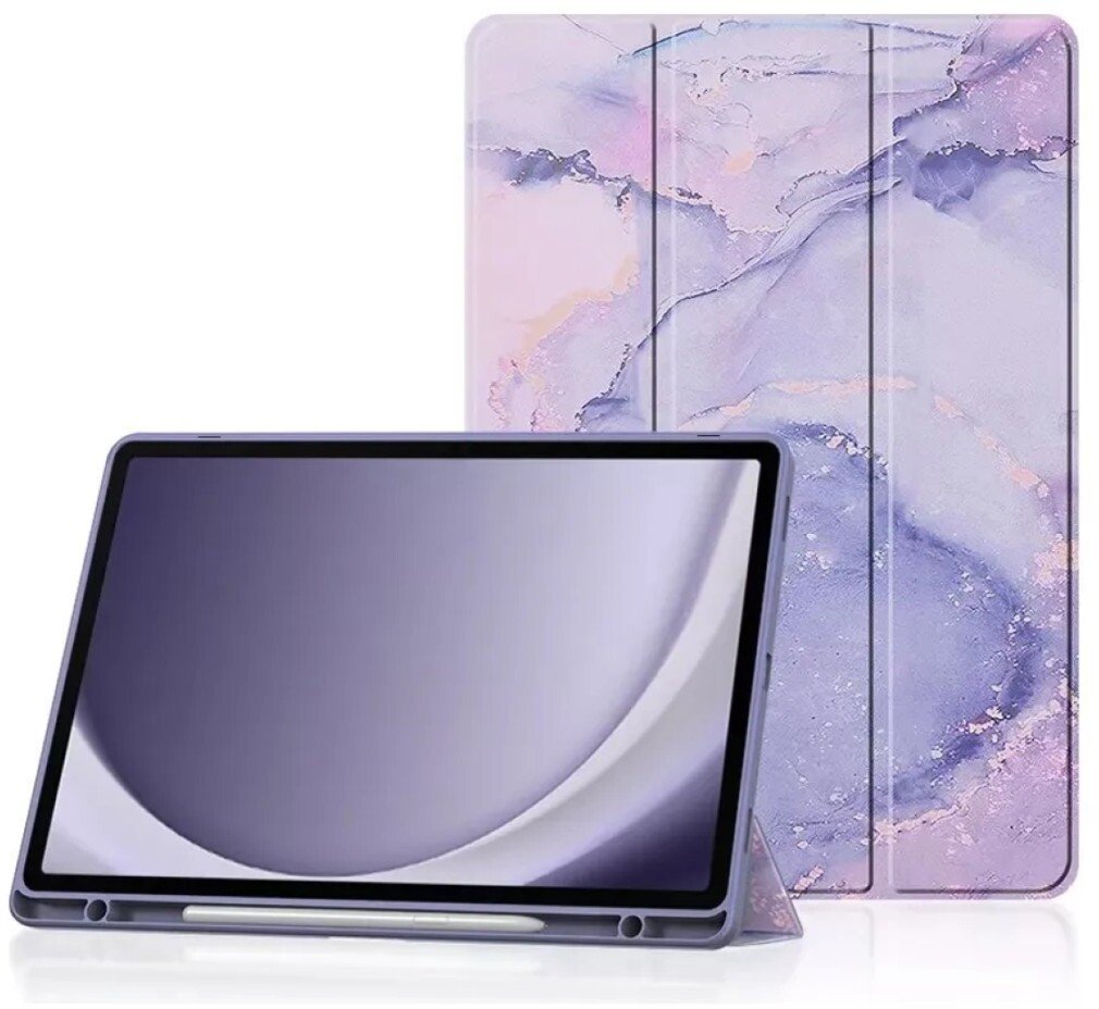 Etui na tablet SUPERO Etui z klapką SUPERO do Samsung Galaxy Tab A11 8,7 / Samsung Galaxy Tab A9 8,7, fioletowe marmur 1