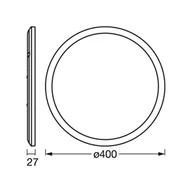 Lampy sufitowe - OSRAM Lampa sufitowa LED ORBIS ULTRA SLIM, możliwość ściemniania, czarny, tworzywo sztuczne - miniaturka - grafika 1