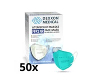 Apteczki i materiały opatrunkowe - DEXXON MEDICAL Respirator FFP2 NR azurowy 50 szt. - miniaturka - grafika 1