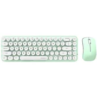 Zestawy myszka + klawiatura - Bezprzewodowy zestaw klawiatura + myszka MOFII Bean 2.4G (Biało-Zielony) - miniaturka - grafika 1
