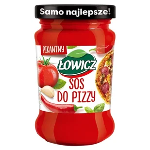 Łowicz Sos do pizzy pikantny 180 g - Majonezy i dressingi - miniaturka - grafika 1