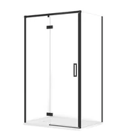 Kabiny prysznicowe - Kabina Prysznicowa Cersanit Larga 90X120X195 prostokątna lewa transparentny brodzik Tako 4 cm Biały S601-335 - miniaturka - grafika 1