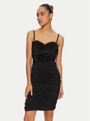Sukienki - Rinascimento Sukienka koktajlowa CFC0121268003 Czarny Slim Fit - miniaturka - grafika 1