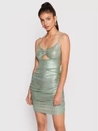 Sukienki - Guess Sukienka koktajlowa W2YK44 KB840 Zielony Slim Fit - miniaturka - grafika 1