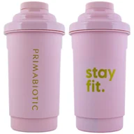 Shakery i bidony sportowe - SHAKER STAY FIT PRIMABIOTIC 550 ml bidon różowy idealny na siłownie - miniaturka - grafika 1