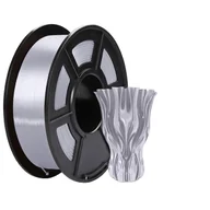 Filamenty i akcesoria do drukarek 3D - filament do drukarek 3D, wysoka wytrzymałość, 1 kg PLA +, srebrny SILK - miniaturka - grafika 1