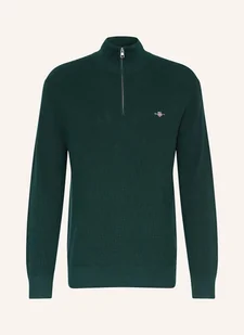 Gant Sweter Typu Troyer gruen - GANT - Swetry męskie - miniaturka - grafika 1