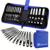 Inne - 15 Szt. Dziurkaczy Skórzanych, Zestaw Dziurkaczy Do Wyrobów Skórzanych, Okrągły Dziurkacz Skórzany Ze Stali Okrągłej, Dziurkacze Do Pasków Do - miniaturka - grafika 1