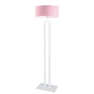 Lampy stojące - Nowoczesna lampa stojąca LED do pokoju dziecka KALIFORNIA z różowym abażurem - miniaturka - grafika 1