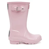 Buty dla dziewczynek - Kalosze Hunter JFT6040NEB Różowy - miniaturka - grafika 1