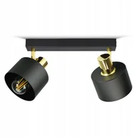 Lampy sufitowe - Lampa Sufitowa Żyrandol Plafon Czarna Złota Classic Spot BG2 LED E27 - miniaturka - grafika 1