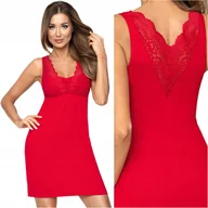 Bielizna nocna - Koszula nocna z wiskozy DONNA Laura czerwona XL 42 - miniaturka - grafika 1