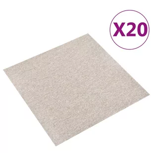 Lumarko Podłogowe płytki dywanowe, 20 szt., 5 m², 50x50 cm, jasnobeżowe - Panele podłogowe - miniaturka - grafika 1