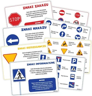 Plansze edukacujne - znaki drogowe - Kolorowanki, wyklejanki - miniaturka - grafika 1