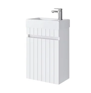 Szafka łazienkowa z umywalką Uptrend Miseno 40 cm biały mat 001-SU40-01+TR41355 - Szafki łazienkowe - miniaturka - grafika 1