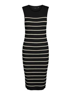 Vero Moda Sukienka dzianinowa w kolorze czarnym - Sukienki - miniaturka - grafika 1