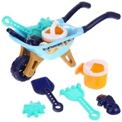 Zabawy w naśladowanie dorosłych - Zestaw do Piasku Piaskownicy dla Dzieci Taczka Konewka Foremki - niebieski - miniaturka - grafika 1