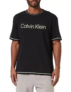 Calvin Klein Koszulka męska S/S Crew Nk, Czarny, L - Koszulki męskie - miniaturka - grafika 1