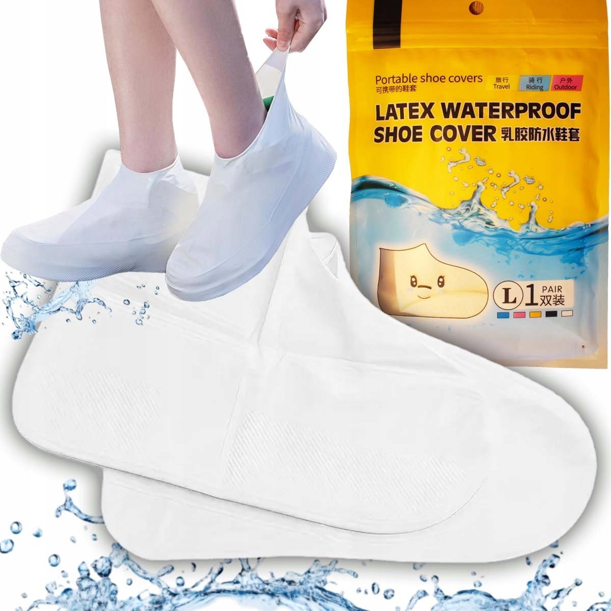 2x Nakładki Ochraniacze Na Buty Kalusze Silikonowe Antypoślizgowe Gumowe L