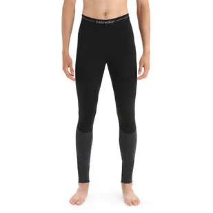 Męskie legginsy termoaktywne Icebreaker 125 Oasis black/jet heather - S - Bielizna sportowa męska - miniaturka - grafika 1