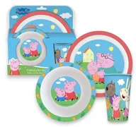 Zestawy naczyń dla dzieci - Zestaw obiadowy ŚWINKA PEPPA talerz miska kubek - miniaturka - grafika 1