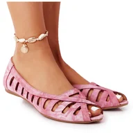 Baleriny - Skórzane Baleriny Maciejka Czerwone 04506-28 - miniaturka - grafika 1