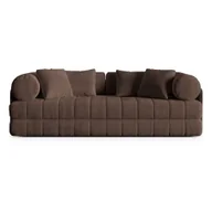 Sofy i kanapy - Brązowa aksamitna rozkładana sofa 206 cm Kemi – Cosmopolitan Design - miniaturka - grafika 1