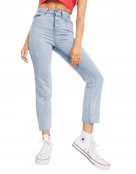 Brave Soul Spodnie Jeansowe Niebieskie Damskie Proste 38 2Af