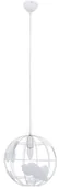 Lampy sufitowe - MLAMP Loftowa LAMPA wisząca ELM6862/1 WHITE MAT MLAMP metalowa OPRAWA planeta ZWIS globus biały ELM6862/1 WHITE MAT - miniaturka - grafika 1