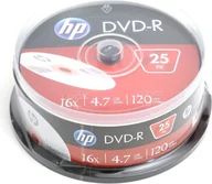 Nośniki danych - HP DVD-R 4.7 GB 16x 25 sztuk HP1625- - miniaturka - grafika 1