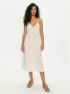 Sukienki - Vero Moda Sukienka letnia Agnete 10311860 Beżowy Regular Fit - miniaturka - grafika 1