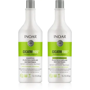 INOAR CicatriFios DUO PACK, szampon + odżywka do włosów zniszczonych, 2x1000ml - Zestawy kosmetyków damskich - miniaturka - grafika 1