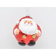 Bombki - Bombka plastikowa Mikołaj 6 x 8 cm - miniaturka - grafika 1