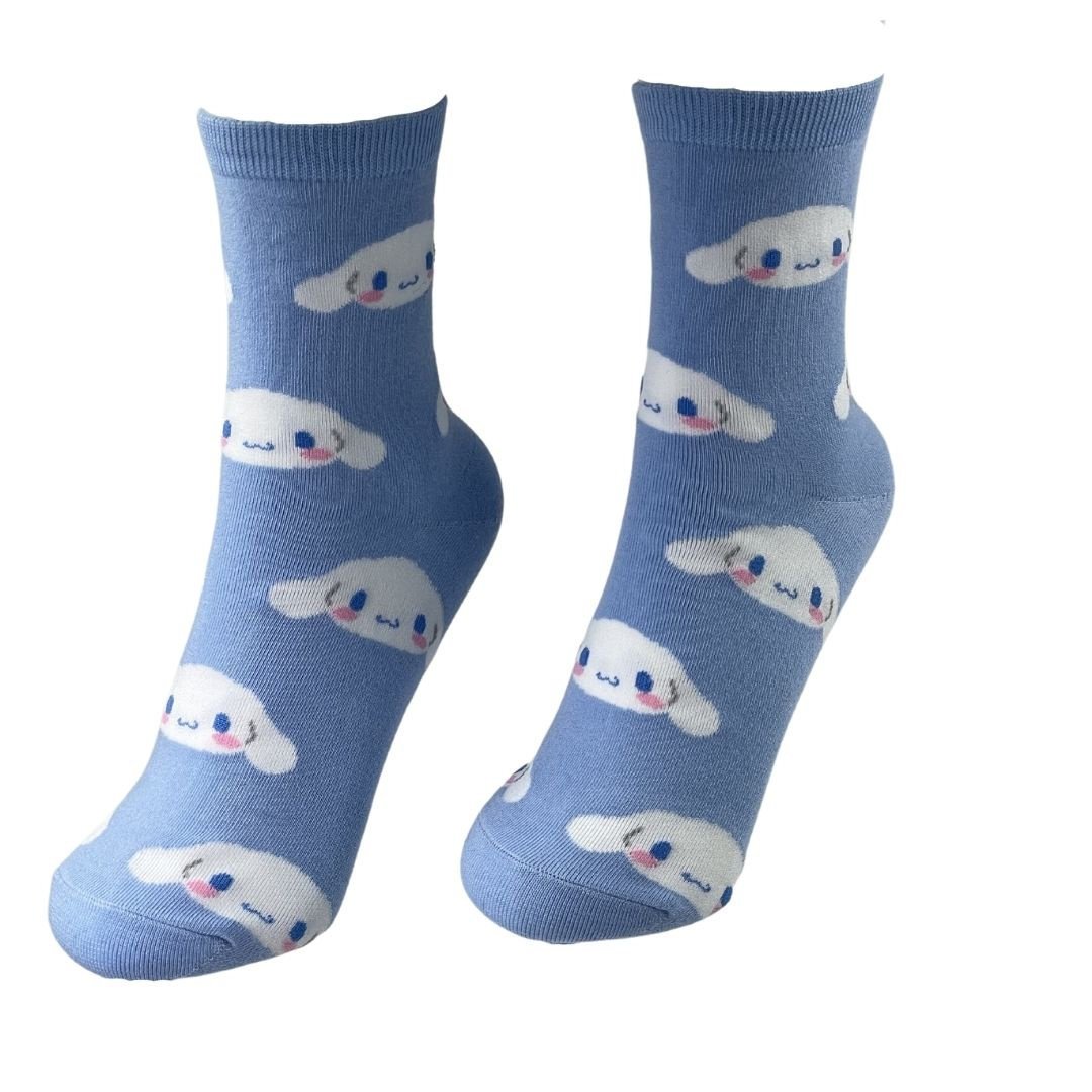 Skarpetki Bawełniane Błękitne Długie Cinnamoroll Damskie Kitty 36-40