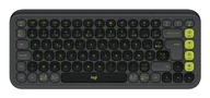 Klawiatury - Logitech POP Icon Keys klawiatura Uniwersalne Bluetooth AZERTY Francuski Grafitowy, Zielony - miniaturka - grafika 1
