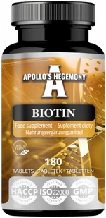 APOLLO'S HEGEMONY BIOTIN WITAMINA B7 BIOTYNA 180 TABLETEK - Witaminy i minerały - miniaturka - grafika 1