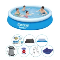 Baseny ogrodowe - Basen wraz z akcesoriami - Bestway Fast Set 366x76 cm okrągły - miniaturka - grafika 1