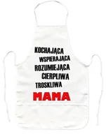 Fartuchy i rękawice kuchenne - Gruby fartuch kuchenny 321PREZENT dla Mamy, biały - miniaturka - grafika 1