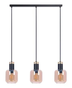 Potrójna szklana lampa wisząca na listwie 14X A557 Foxton - Lampy stojące - miniaturka - grafika 1