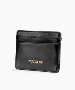 PUCCINI Etui na karty ze skóry ekologicznej czarne - Puccini - Portfele - miniaturka - grafika 1