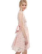 Sukienki - Jasnoróżowa koronkowa sukienka mini John Zack L - miniaturka - grafika 1